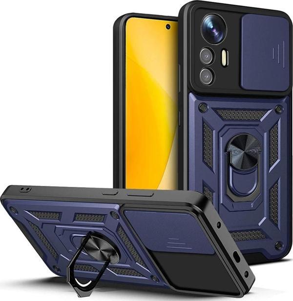 Xiaomi Mi 12 Lite Kılıf Magnetik Standlı Kamera Korumalı Zore Sürgülü Vega Kapak - Image 1