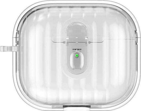 Airpods 4 Kılıf Kenarları Renkli Şeffaf Dilimli Silikon Zore Airbag 40 Kılıf - Image 1