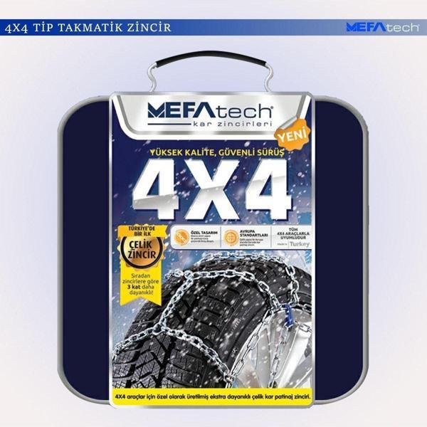 Mefatech Oto Lastik Kar Zinciri 235/60/R18 4x4 Tipi Takmatik Kolay Montaj Binek Suv Minibüs - Image 1