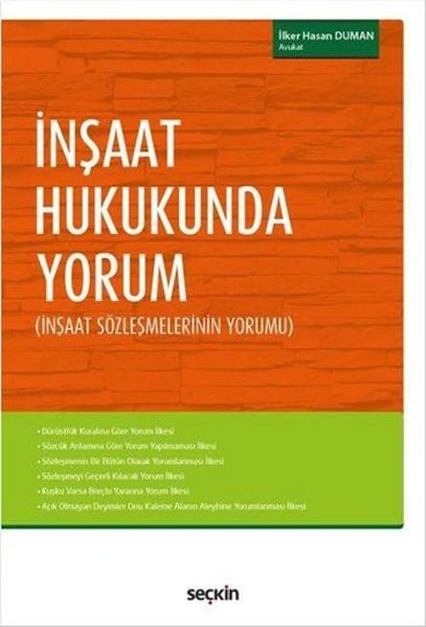 İnşaat Hukukunda Yorum - Seçkin Yayıncılık - Image 1