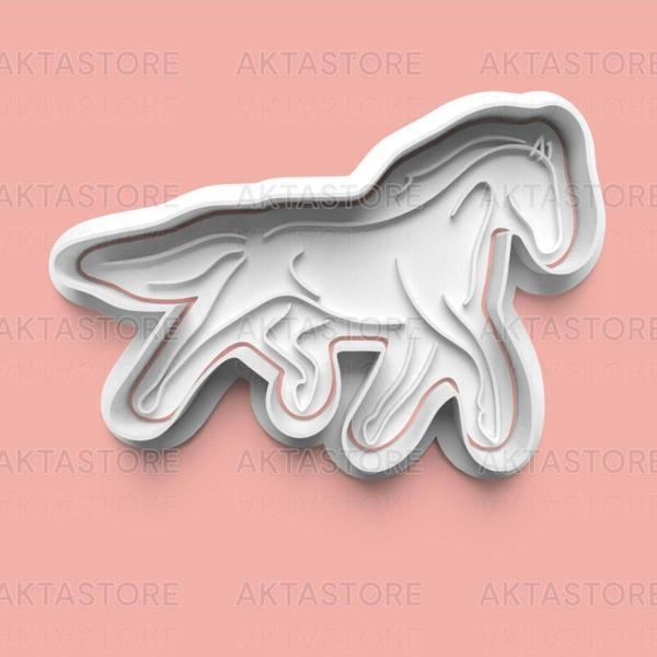 Aktastore Koşan At Figürlü Kurabiye Kalıbı Ve Şeker Hamuru Kalıbı - Image 1