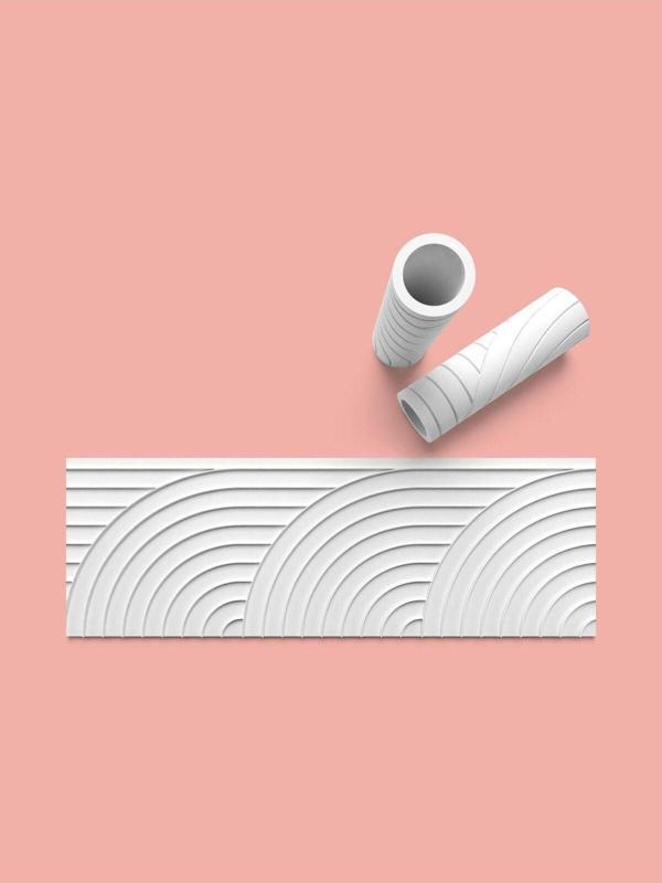 Aktastore Hamur Seramik Polimer Kil Desen Verici Rulo Silindir 10 Cm Uzunluk 0620-2 - Image 1