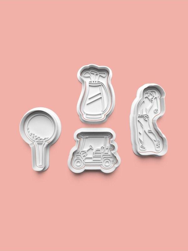 Aktastore Golf Kurabiye Kalıbı Ve Şeker Hamuru Kalıbı 4'Lü Set - Image 1