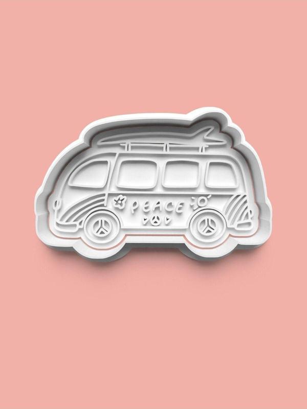 Aktastore Seyahat Teması Minibüs Figürü Kurabiye Kalıbı Ve Şeker Hamuru Kalıbı - Image 1