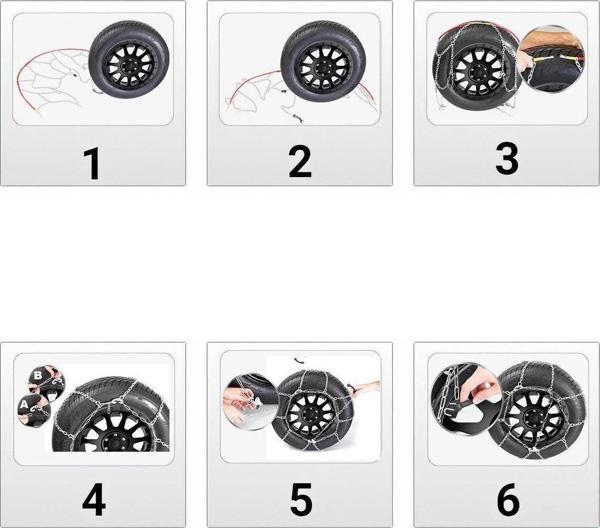 Oto Lastik Kar Zinciri 195/70/r13 X Tipi Binek Suv Takmatik Kolay Montaj - Image 1