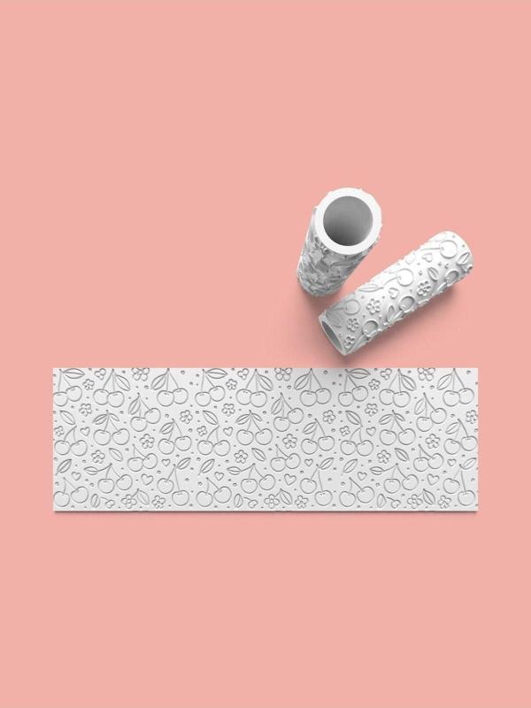 Aktastore Hamur Seramik Polimer Kil Desen Verici Rulo Silindir 10 Cm Uzunluk 0882-1 - Image 1