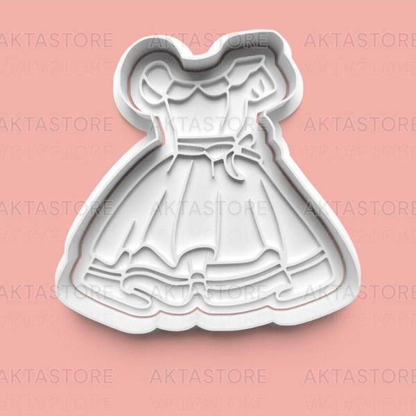 Aktastore Alice Harikalar Diyarında Elbise Kurabiye Kalıbı Ve Şeker Hamuru Kalıbı - Image 1