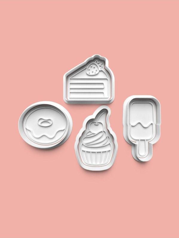 Aktastore Tatlı Kurabiye Kalıbı Ve Şeker Hamuru Kalıbı 4'Lü Set - Image 1