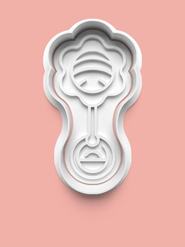Aktastore Bebek Çıngırak Kurabiye Kalıbı Ve Şeker Hamuru Kalıbı - Image 1