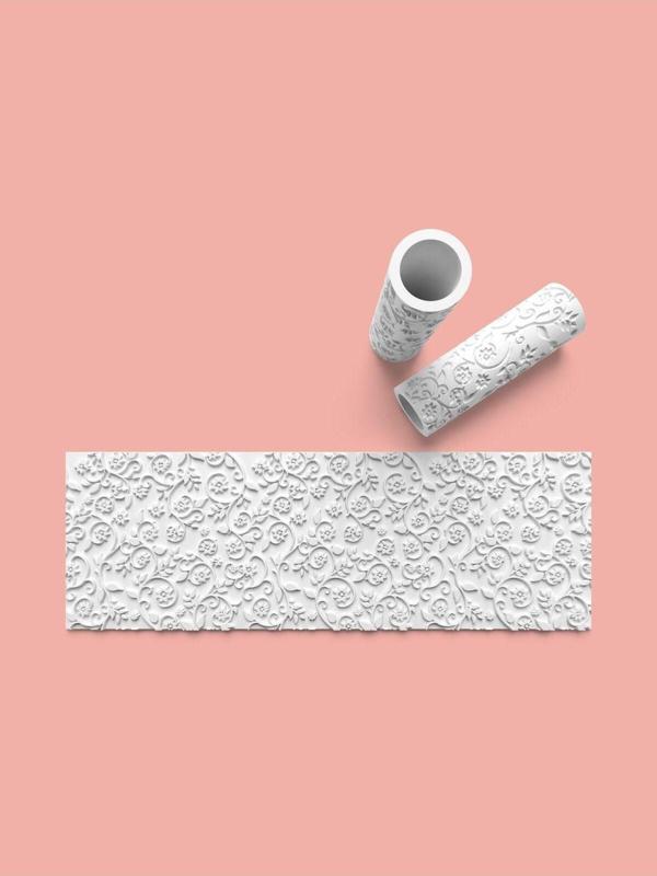 Aktastore Hamur Seramik Polimer Kil Desen Verici Rulo Silindir 10 Cm Uzunluk 0642-6 - Image 1