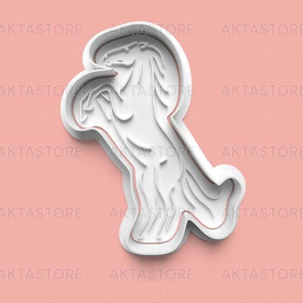 Aktastore Şaha Kalkmış At Figürlü Kurabiye Kalıbı Ve Şeker Hamuru Kalıbı - Image 1