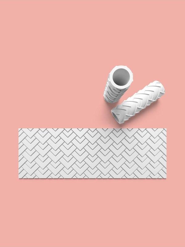 Aktastore Hamur Seramik Polimer Kil Desen Verici Rulo Silindir 10 Cm Uzunluk 0620-3 - Image 1
