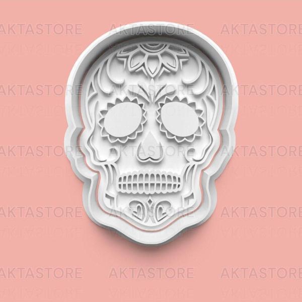 Aktastore Kafatası Figürlü Kurabiye Kalıbı Ve Şeker Hamuru Kalıbı - Image 1