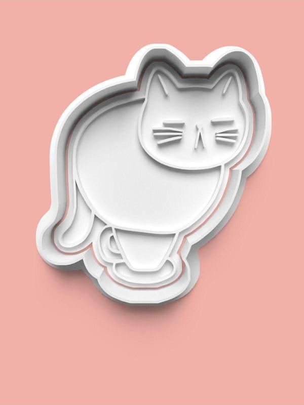 Aktastore Sevimli Kedi Kurabiye Kalıbı Ve Şeker Hamuru Kalıbı - Image 1