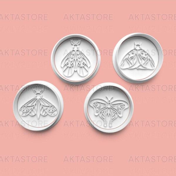 Aktastore Desenli Kanatlar Kurabiye Kalıbı Ve Şeker Hamuru Kalıbı 4'Lü Set - Image 1