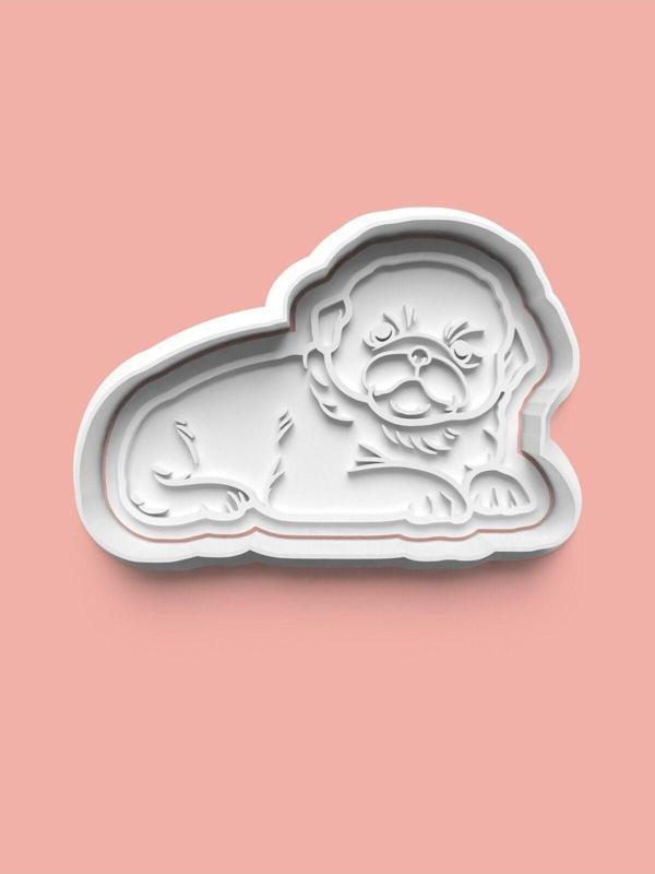 Aktastore Pekingese Köpek Figürü Kurabiye Kalıbı Ve Şeker Hamuru Kalıbı - Image 1