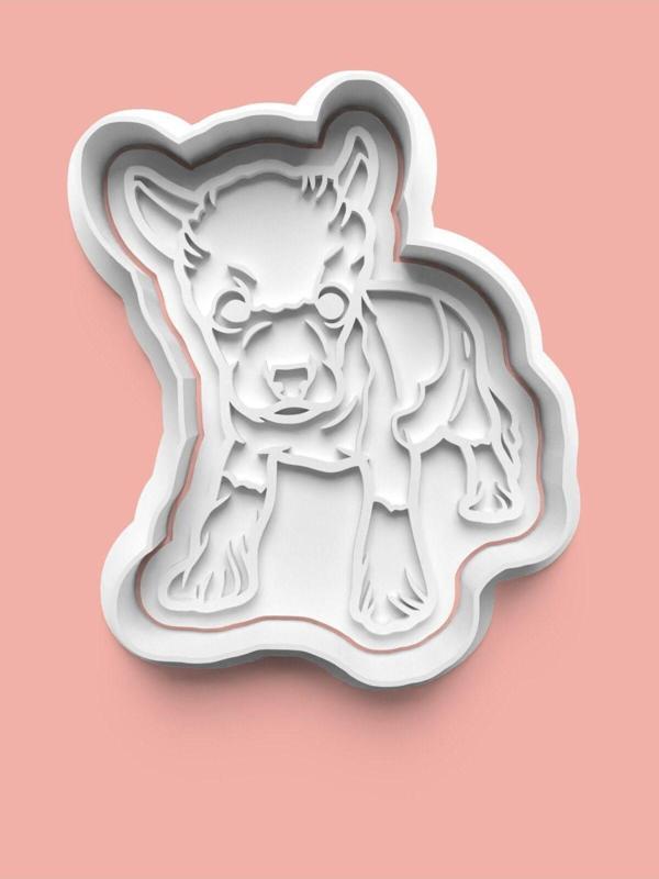 Aktastore Chinese Crested Köpek Figürü Kurabiye Kalıbı Ve Şeker Hamuru Kalıbı - Image 1