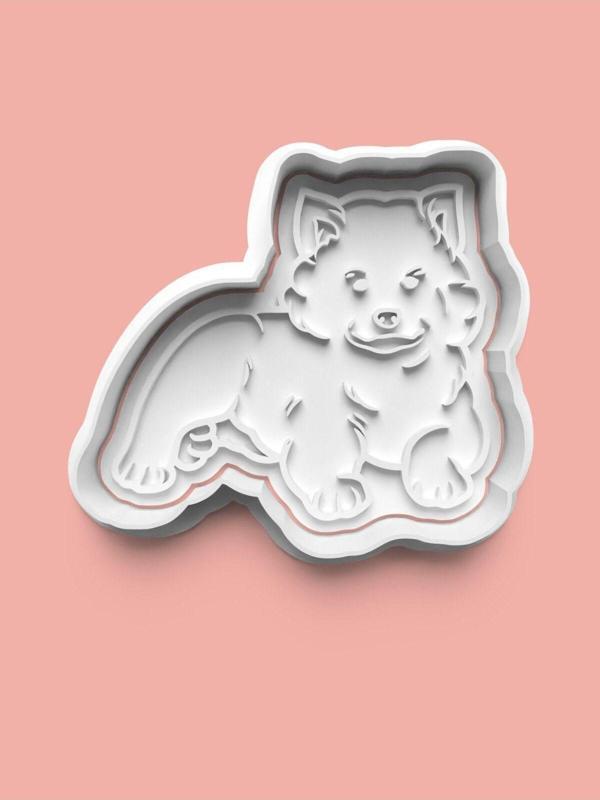 Aktastore Samoyed Köpek Figürü Kurabiye Kalıbı Ve Şeker Hamuru Kalıbı - Image 1