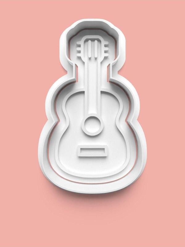 Aktastore Gitar Figürü Kurabiye Kalıbı Ve Şeker Hamuru Kalıbı - Image 1