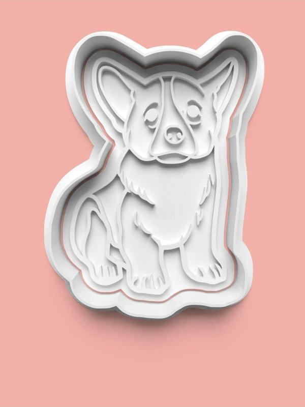 Aktastore Corgi Köpek Figürü Kurabiye Kalıbı Ve Şeker Hamuru Kalıbı - Image 1