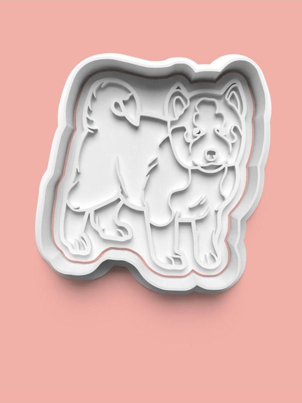Aktastore Husky Köpek Figürü Kurabiye Kalıbı Ve Şeker Hamuru Kalıbı - Image 1