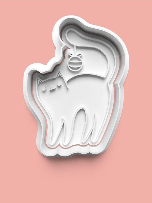 Aktastore Sevimli Kedi Figürü Kurabiye Kalıbı Ve Şeker Hamuru Kalıbı - Image 1