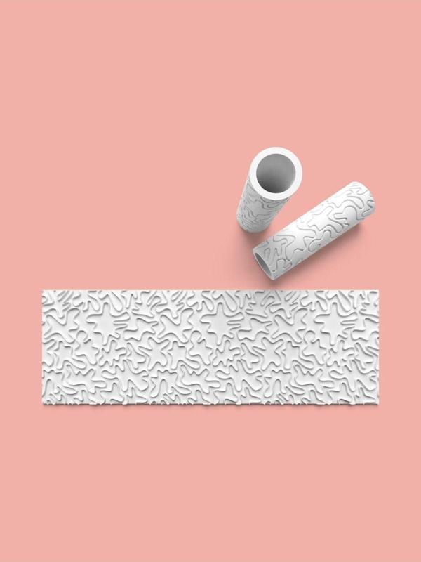 Aktastore Hamur Seramik Polimer Kil Desen Verici Rulo Silindir 10 Cm Uzunluk 0681-2 - Image 1