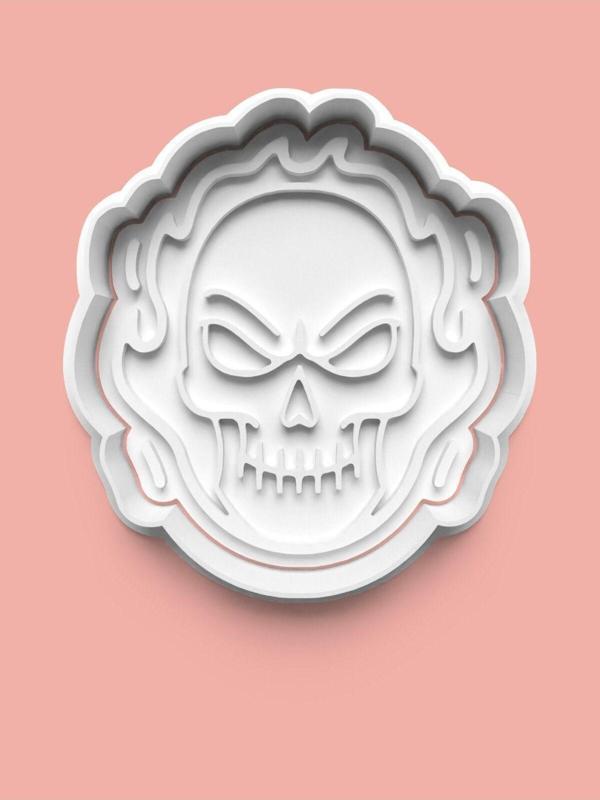 Aktastore Ghost Rider Hayalet Sürücü Figürü Kurabiye Kalıbı Ve Şeker Hamuru Kalıbı - Image 1