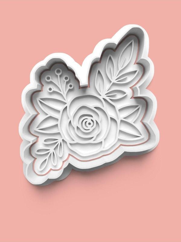 Aktastore Çiçek Figürü Kurabiye Kalıbı Ve Şeker Hamuru Kalıbı - Image 1