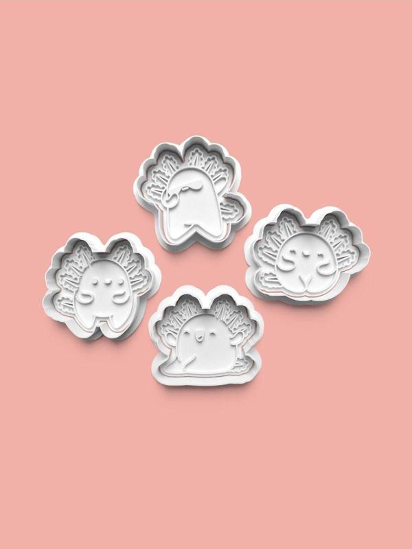 Aktastore Aksolotl Kurabiye Kalıbı Ve Şeker Hamuru Kalıbı 4'Lü Set - Image 1