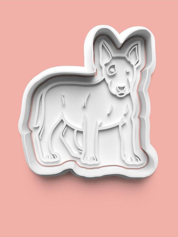 Aktastore Bull Terrier Köpek Figürü Kurabiye Kalıbı Ve Şeker Hamuru Kalıbı - Image 1
