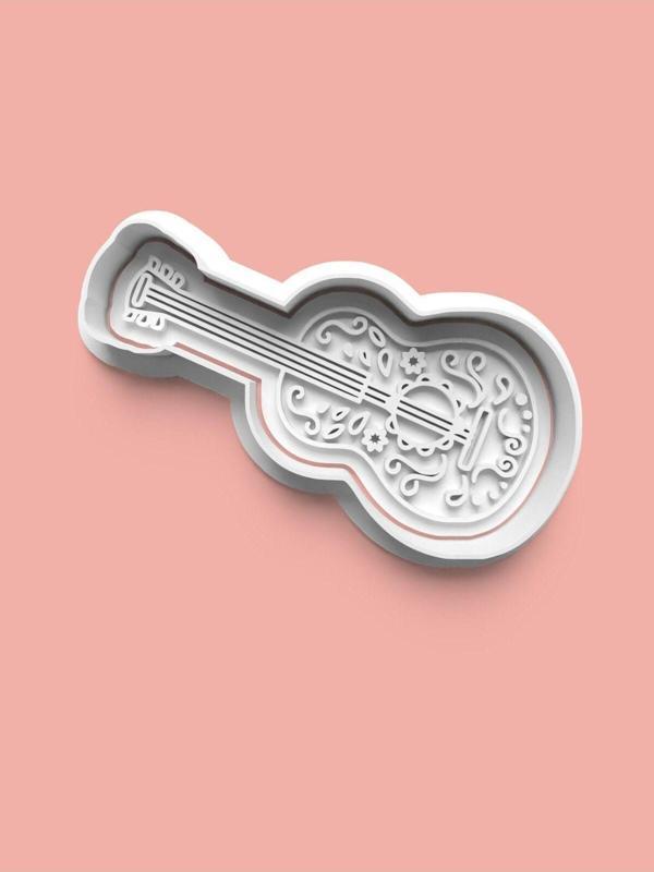 Aktastore Gitar Figürü Kurabiye Kalıbı Ve Şeker Hamuru Kalıbı - Image 1