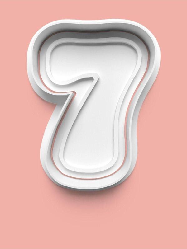 Aktastore 7 Numara Kurabiye Kalıbı Ve Şeker Hamuru Kalıbı - Yedi Rakamı - Image 1