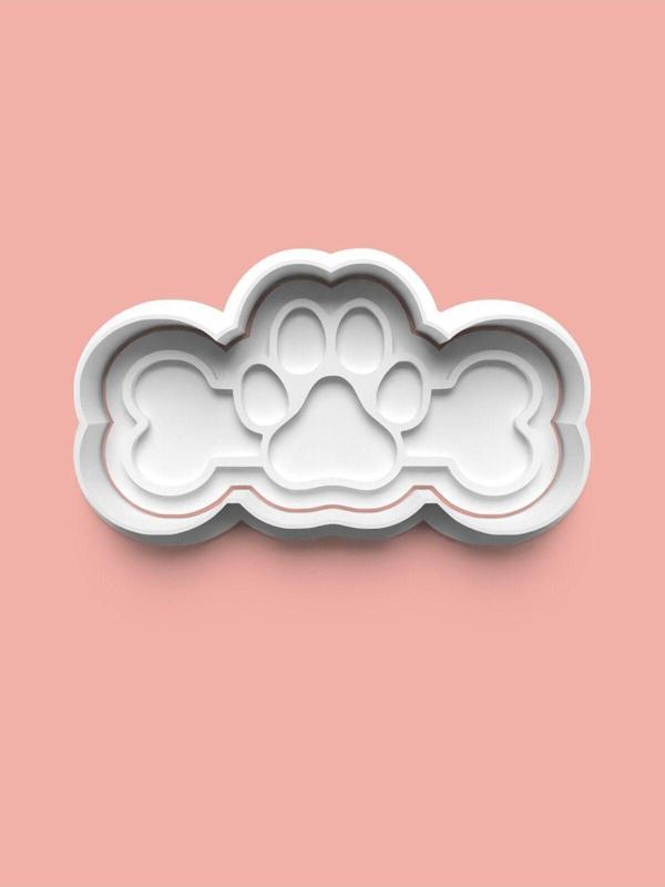 Aktastore Köpek Ve Kemik Kurabiye Kalıbı Ve Şeker Hamuru Kalıbı - Image 1