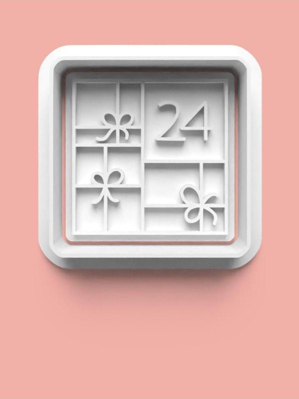 Aktastore Kareli 24 Numara Figürü Kurabiye Kalıbı Ve Şeker Hamuru Kalıbı - Yirmi Dört Rakamı - Image 1