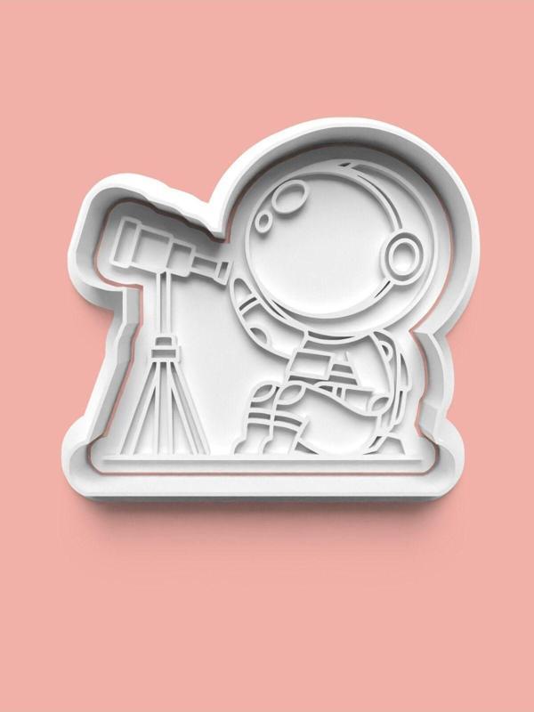Aktastore Gözlem Yapan Astronot Kurabiye Kalıbı Ve Şeker Hamuru Kalıbı 0441-4 - Image 1