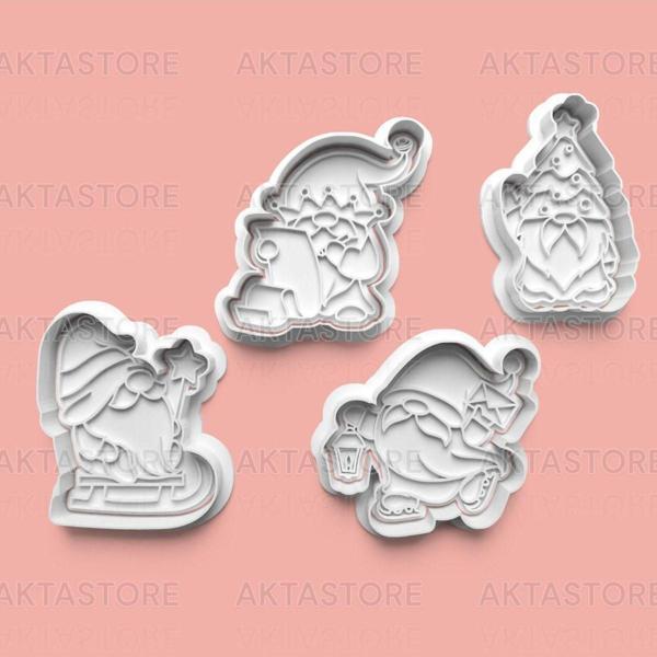 Aktastore Cüceler Kurabiye Kalıbı Ve Şeker Hamuru Kalıbı 4'Lü Set - Image 1