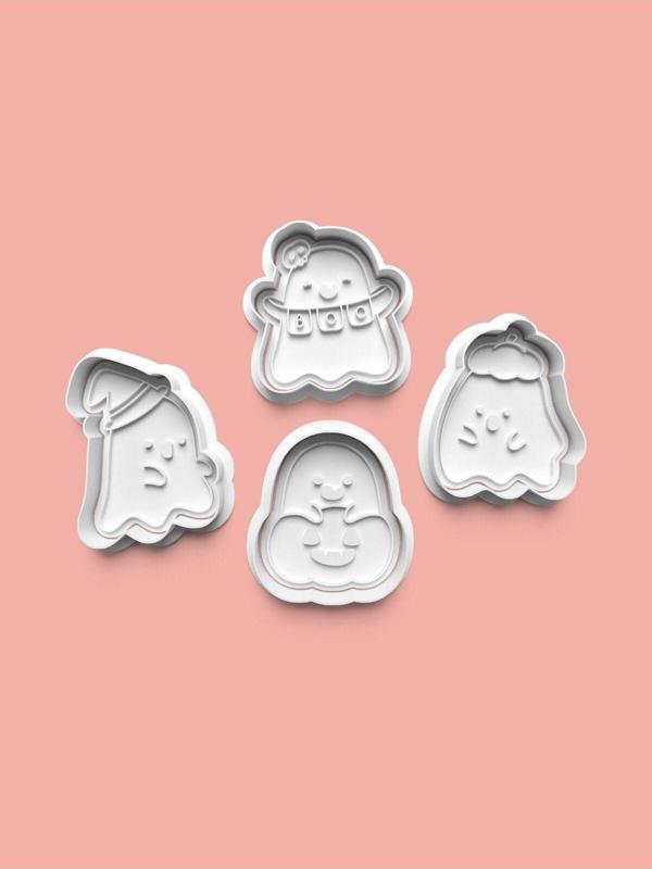 Aktastore Bebek Hayalet Figürü Kurabiye Kalıbı Ve Şeker Hamuru Kalıbı 4'Lü Set - Image 1