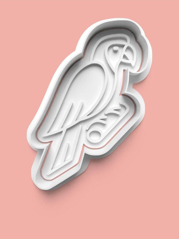 Aktastore Korsan Teması Papağan Kurabiye Kalıbı Ve Şeker Hamuru Kalıbı - Image 1