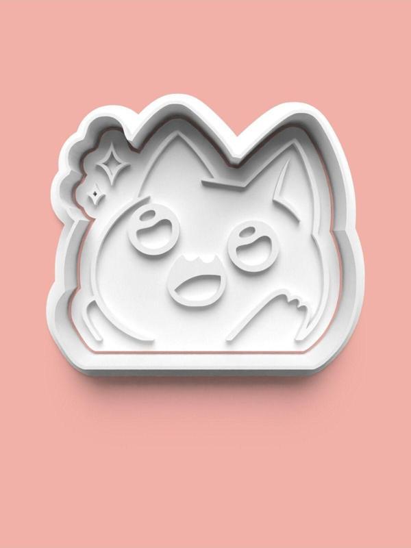Aktastore Düşünen Kedi Kurabiye Kalıbı Ve Şeker Hamuru Kalıbı - Image 1