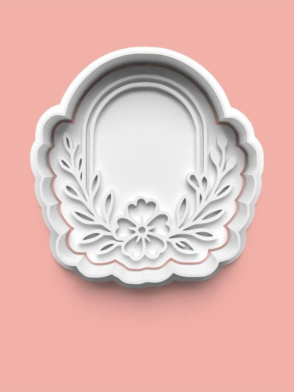 Aktastore Çiçekli Çerçeve Kurabiye Kalıbı Ve Şeker Hamuru Kalıbı - Image 1