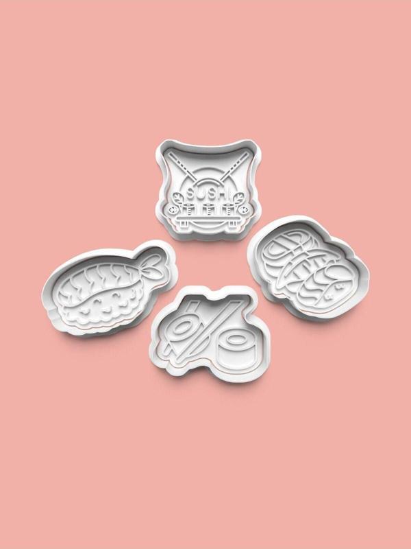Aktastore Sushi Kurabiye Kalıbı Ve Şeker Hamuru Kalıbı 4'Lü Set - Image 1
