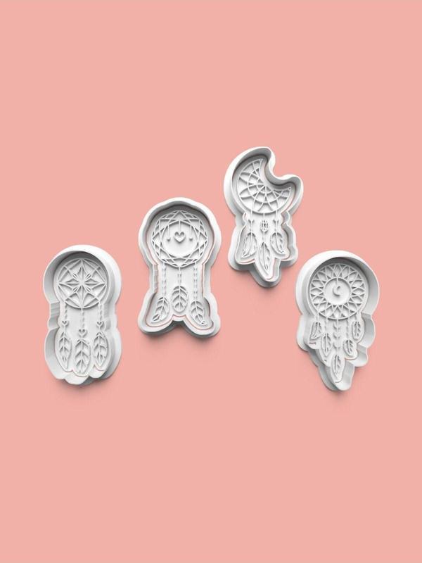 Aktastore Düş Kapanı Teması Kurabiye Kalıbı Ve Şeker Hamuru Kalıbı 4'Lü Set - Image 1