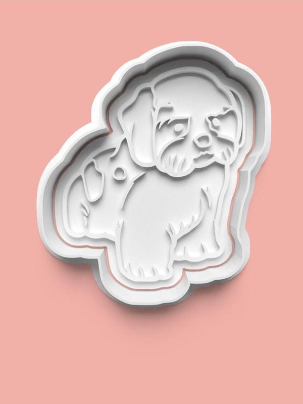 Aktastore Shih Tzu Köpek Figürü Kurabiye Kalıbı Ve Şeker Hamuru Kalıbı - Image 1