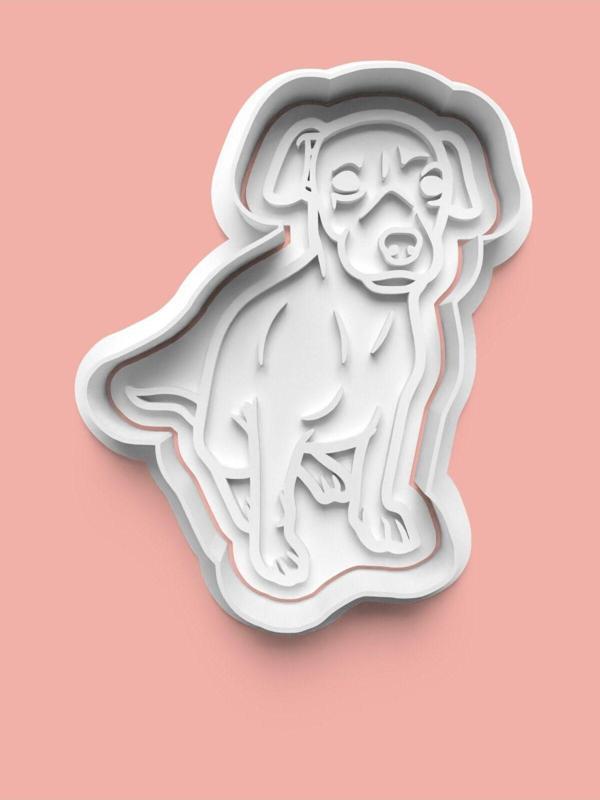 Aktastore Whipped Köpek Figürü Kurabiye Kalıbı Ve Şeker Hamuru Kalıbı - Image 1