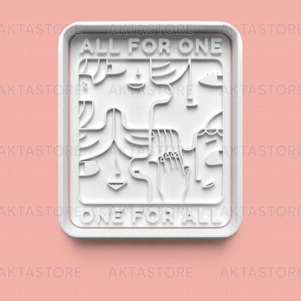 Aktastore Birimiz Hepimiz Hepimiz Birimiz Için Kurabiye Kalıbı Ve Şeker Hamuru Kalıbı - Image 1