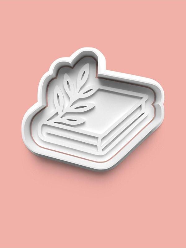 Aktastore Kitap Figürü Kurabiye Kalıbı Ve Şeker Hamuru Kalıbı 0920-4 - Image 1