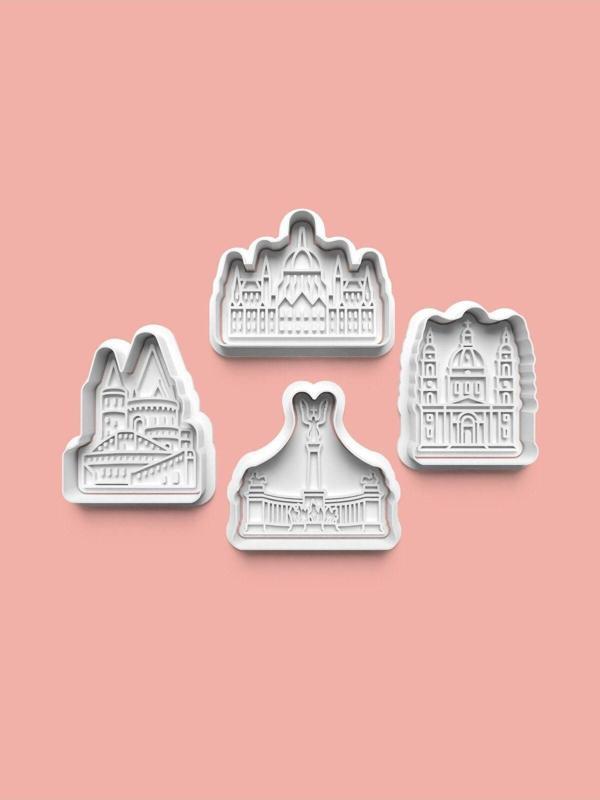 Aktastore Budapeşte Kurabiye Kalıbı Ve Şeker Hamuru Kalıbı 4'Lü Set - Image 1