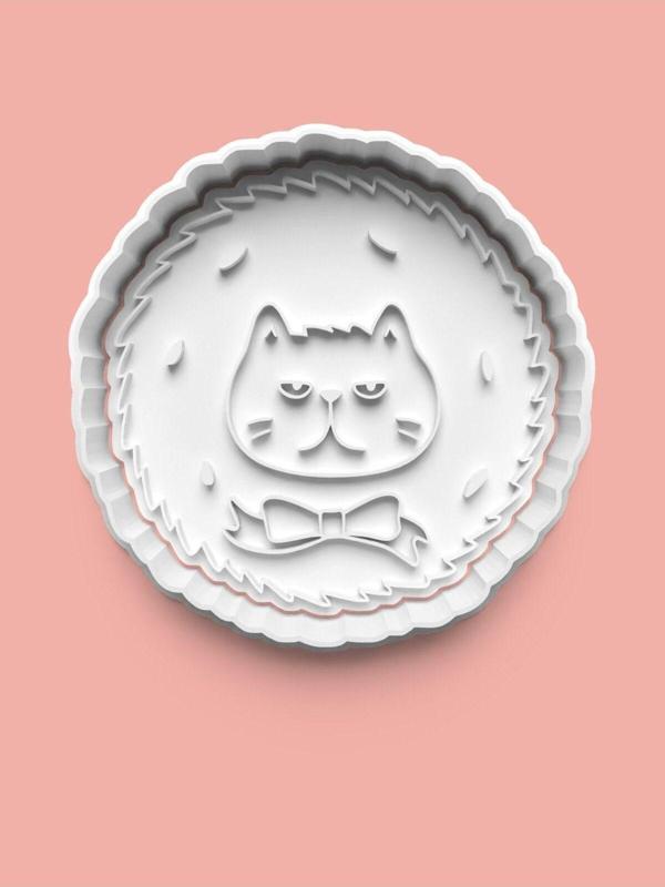 Aktastore Papyonlu Kedi Kurabiye Kalıbı Ve Şeker Hamuru Kalıbı - Image 1