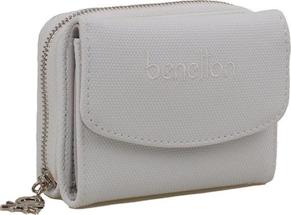 Benetton Beyaz Nano Kadın Küçük Boy Cüzdan BNT 1299 - Image 1